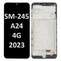 Samsung Galaxy SM-A245 (A24 4G 2023) LCD and touch screen with frame (Original Service Pack) [Black]  GH82-31240A/31241A 